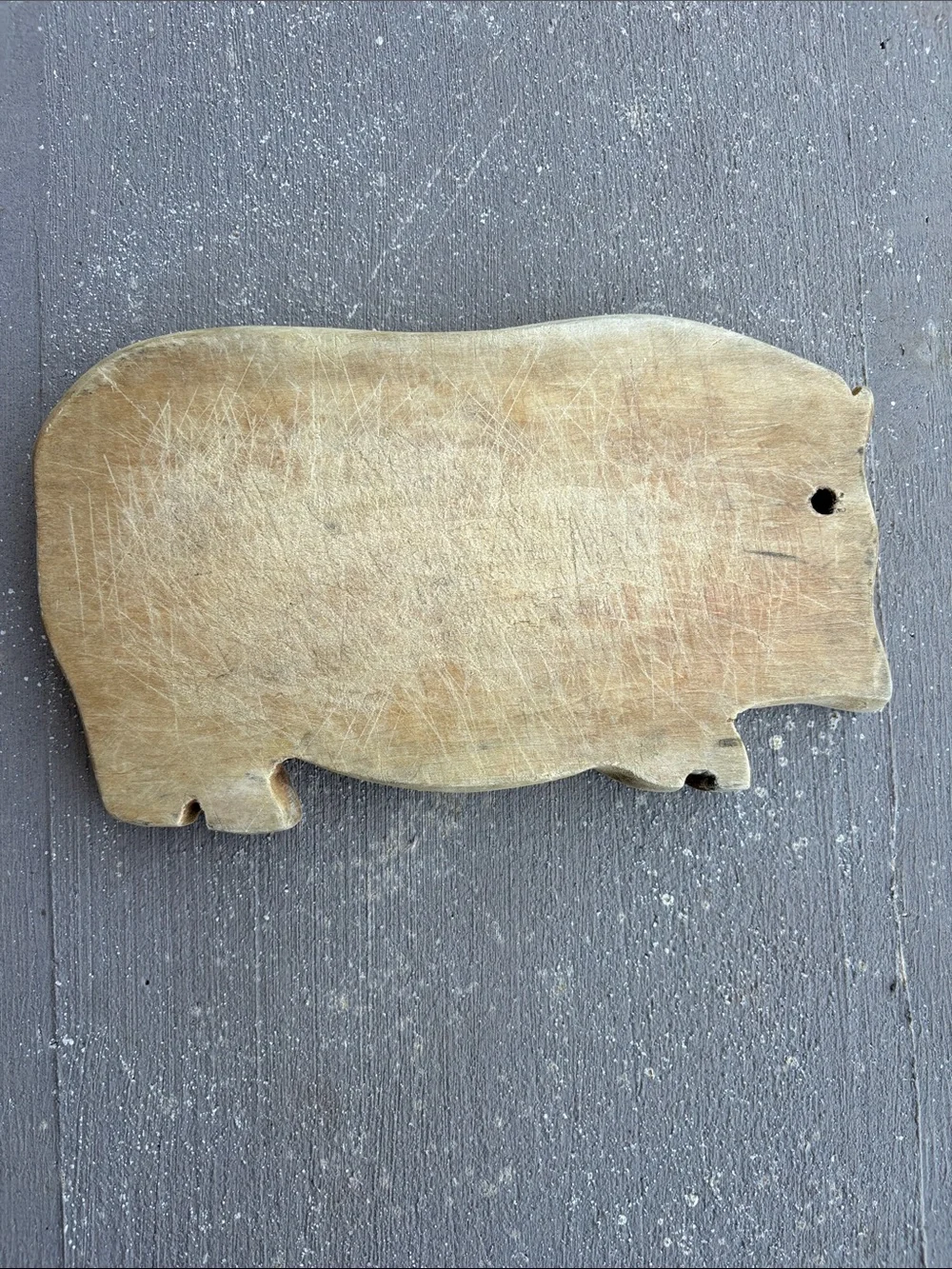 VTG Primitive Wooden Pig Cutting Board Rustic Farmhouse Charcuterie Brea